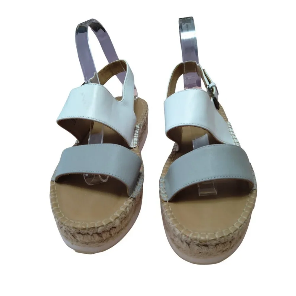Soludos Women's Size 8 Ali Sport Sandals Leather Slingback Platform Espadrilles